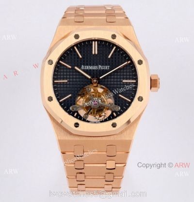 R8 Factory 1-1 Best Replica Audemars Piguet Royal Oak Swiss Tourbillon Watch Rose Gold watches
