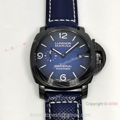 New! Copy Panerai Luminor Marina Fibratech PAM 1663 Watch Carbotech Blue Dial watches