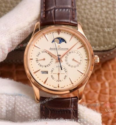 NEW! Swiss Jaeger-LeCoultre Master Ultra Thin Perpetual Rose Gold Watch 39mm watches