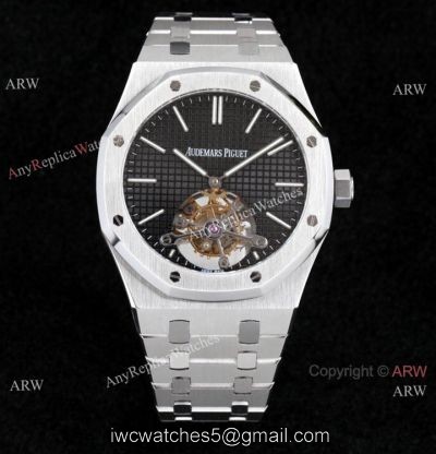 R8 Factory 1-1 Replica Audemars Piguet Royal Oak Tourbillon Watch Cal2924 Black Dial watches
