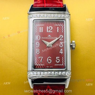 Swiss Copy Jaeger-LeCoultre Reverso One Duetto Ladies Watch Red and Silver watches