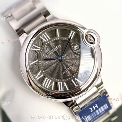 Swiss Grade Copy Cartier Ballon Bleu 42mm Watch Rhodium Dial watches