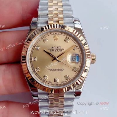 Noob Factory Replica Rolex Datejust Watches For Men With Gold And Silver Jubilee Bracelet watches
