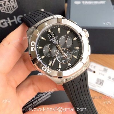 Tag Heuer Mens Aquaracer 300m Rubber Strap Watch Swiss Quartz Movement watches