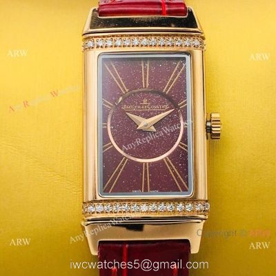 Swiss Copy Jaeger-LeCoultre Reverso One Duetto Rose Gold Diamond Watch Lady 20mm watches