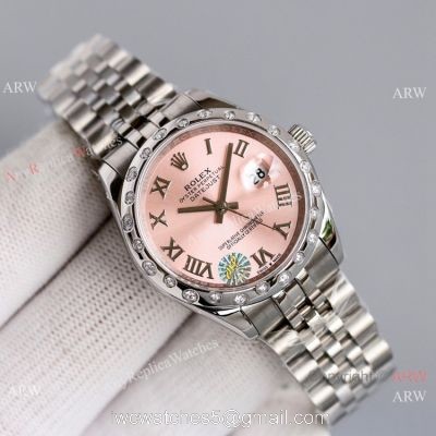 Swiss Copy Rolex Oyster Perpetual Datejust 31mm Watch Pink and Jubilee watches