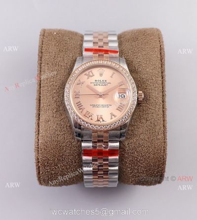 (TW) Replica Rolex Datejust 31mm Watch Rolex Jubilee Rose Gold Swiss eta2836 watches