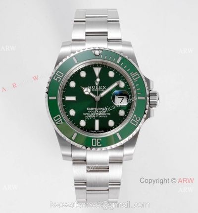 Super Clone Rolex Submariner Hulk Green Ceramic Watch 1:1 VR Factory Swiss 3135 904L Steel watches