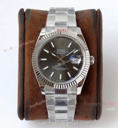VR-factory Swiss 3235 Rolex Datejust II Replica Watch 904L Steel Rhodium Gray Dial watches