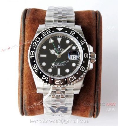 AAA Replica Rolex GMT Master II Black Ceramic Jubilee Watch VR-Factory 3186 Movement watches