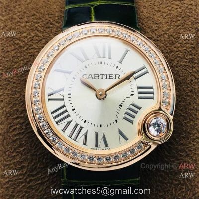 Swiss Copy Cartier Ballon Bleu De Lady Watch Rose Gold Diamond watches