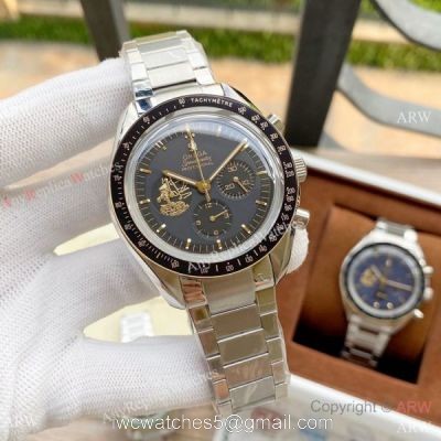 New Style Copy Omega Speedmaster Apollo 11Watch Black Dial watches