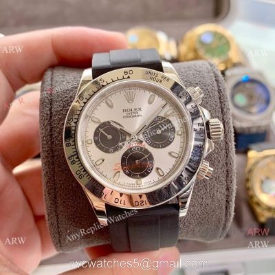 Rolex Daytona Panda Dial Rubber Strap Watches 40mm watches