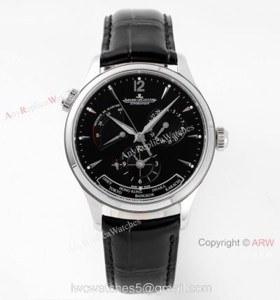 ZF Factory 1:1 Swiss Replica Jaeger leCoultre Master Watch Blue Face Leather Strap watches