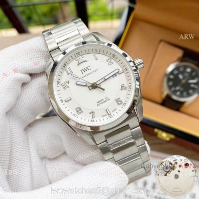High Quality Copy IWC Pilot Mark XV Watches White Dial Stainless Steel watches