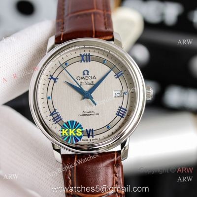 Copy Omega De Ville Prestige Watches SS Gray Dial Automatic watches