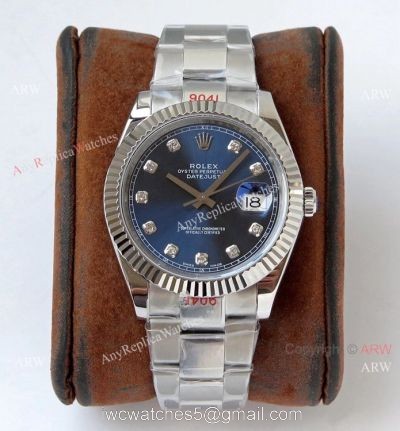Super Clone Rolex Datejust II VR Factory 3235 Blue Diamond Dial Watch 41mm watches