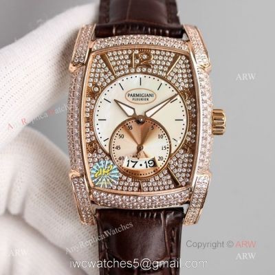 New Parmigiani Fleurier KALPA Rose Gold Diamond Watches Replica For Men watches