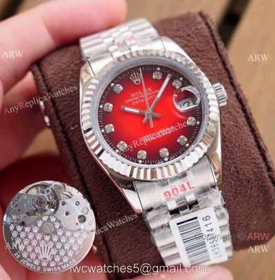 Swiss Quality Rolex Datejust Watches Stainless Steel Red Dial watches