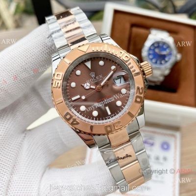Two Tone Rose Gold Rolex Yacht Master Replica Watch 40mm watches