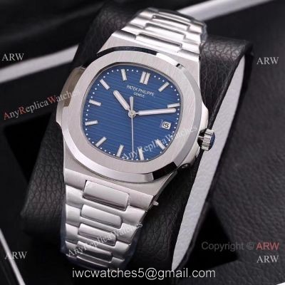 Knockoff Patek Philippe Nautilus 40mm Watches Blue Face Stainless Steel watches