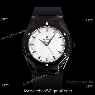 High Quality Hublot Sang Bleu White Dial Black Case Watch watches