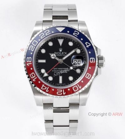 VR Factory V2 Version AAA Replica Rolex GMT-Master II Watch Oyster Band Pepsi Ceramic Bezel watches