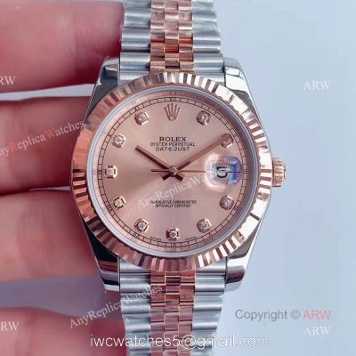 41mm Rolex Jubilee Rose Gold Datejust Noob Replica Watches For Men watches