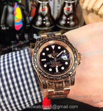 Rolex Submariner Engraving Rose Gold Watches Buy Replica watches