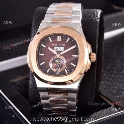 Copy Patek Philippe Annual Calendar Watches 39.5mm 2-Tone Rose Gold watches