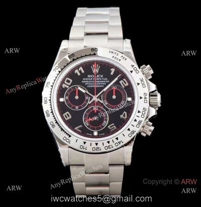 Best 1:1 Swiss 4130 Rolex Daytona JH Chronograph Copy Watch Black Arabic watches