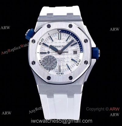JF Factory V8 1:1 Best Audemars Piguet Divers Men Watch White Dial watches
