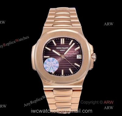 (GR) V2 Version Patek Philippe Nautilus 5711 Rose Gold Brown Dial Swiss Patek Philippe 324 SC Watch watches