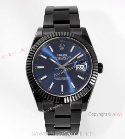 VR-Factory 1:1 Best Replica Rolex Datejust II Watch Black Venom Blue Dial watches