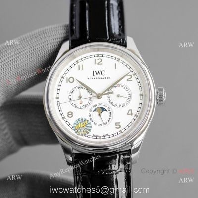 Swiss IWC Portugieser Perpetual Calendar Luxury Replica Watch Black and White watches