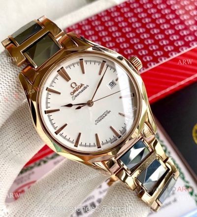 Low Price Omega Seamaster Rose Gold Watch Men Size watches
