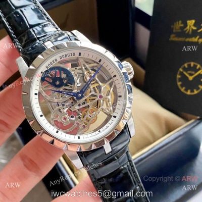 New Replica Roger Dubuis Excalibur 46 Hollow Watch White Inner watches