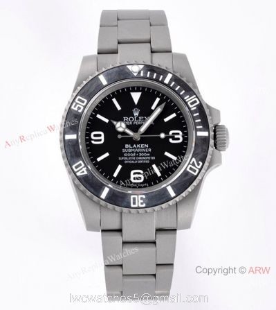 IPK Best 1:1 Replica Rolex Blaken Submariner Watch Carbon Case watches