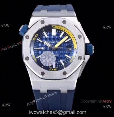 JF Factory V8 1:1 Best Audemars Piguet Divers Copy Watch Blue Dial watches