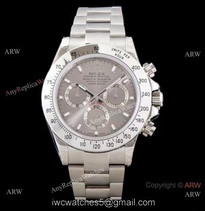 Best 1:1 Rolex Daytona JH Factory Swiss 4130 Chronograph Watch Copy Gray Face watches