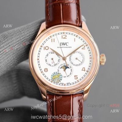 Swiss Replica IWC Portugieser Perpetual Calendar Rose Gold Watch 2020 New watches