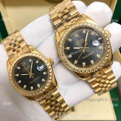 Fake Rolex Datejust Jubilee Band Yellow Gold Watch 36mm and 31mm watches