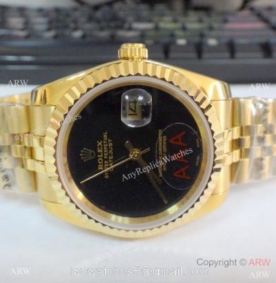 New Copy Rolex Datejust Onyx Dial Yellow Gold Jubilee Watch 36mm watches