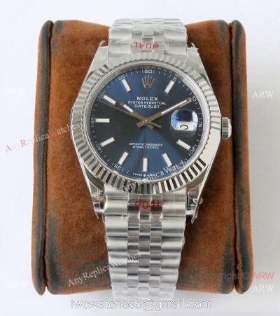 VR-Factory 1:1 Replica Rolex Datejust II 41mm Jubilee Watch Blue Dial watches
