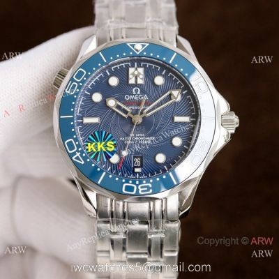 New! Omega Diver 300m James Bond Limited Edition Watches Blue Dial Stainless Steel watches
