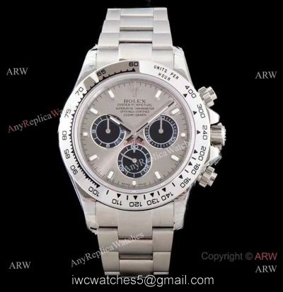 Best 1:1 Replica Rolex Daytona JH Factory 4130 Gray Chronograph Dial Watch 40mm watches