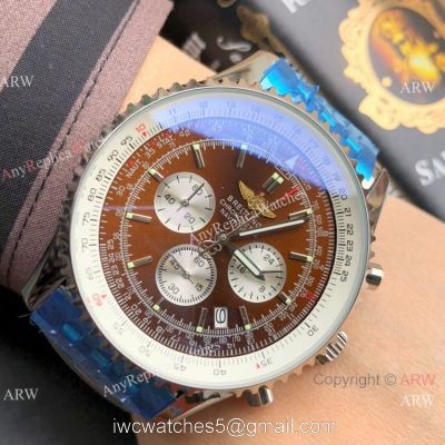 Copy Breitling Navitimer Stainless Steel Chocolate Dial Watch 42mm watches