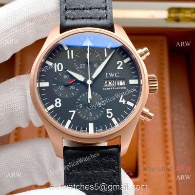 New Replica IWC Big Pilots Rose Gold Chronogaph Watch 43mm watches