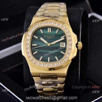 Copy Patek Philippe Nautilus 40mm Watches New Green Dial Gold Case watches