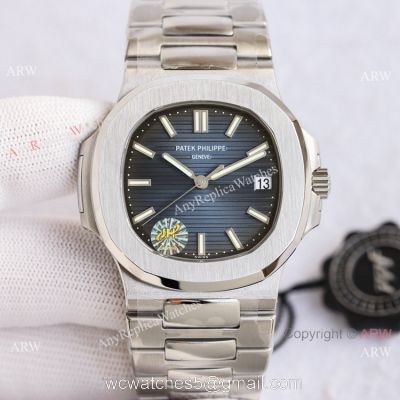 Swiss Grade Copy Patek Philippe Nautilus PPF Factory Cal324 Watch Blue Gradient Dial watches